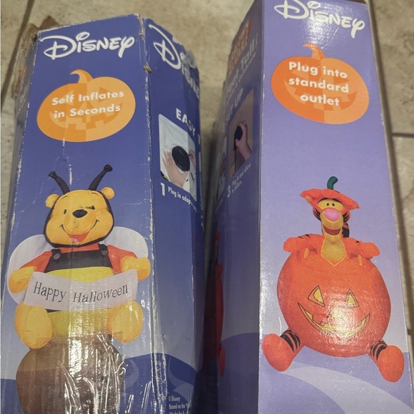 Rare set Of Halloween Winnie The Pooh And Tiger Inflatables - Picture 4 of 4